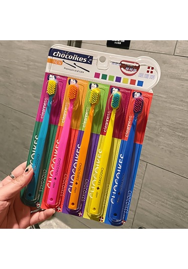 Yuqing 5'li Çikolata İsviçre Bakımı Yumuşak Naylon Kıl Diş