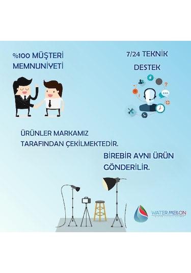 WaterMelon Açık Kasa Su Arıtma Cihazı Cto Blok Karbon Filtre 3 Adet