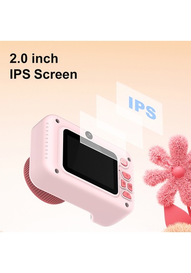 Suofeng Çocuklar İçin 20mp 1080p Çift Lensli Oyunlu Selfie Kamerası - 4x Zoom Ve 2 İnç Ekran 112 Karakter