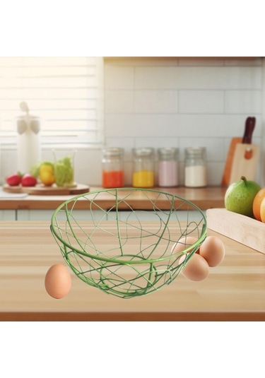 Trendooze Yılbaşı Partisi Sebzeli Meyve Depolama Sepeti Yeşil Yeşil