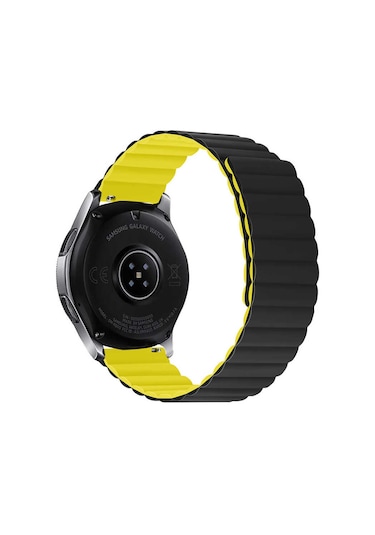 Galaxy Watch 42mm Uyumlu Krd-52 Zore Kordon-gri-kırmızı