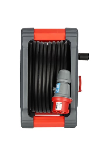 Brennenstuhl Profesyonel Serisi Ip44 H07rn-f 5g2.5 1 Adet Cee Soket Ve 2 Adet 230 V Girişli Soketli 30 Metre Makaralı