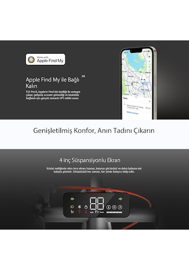 V25i Pro 2 Elektrikli Scooter - Amortisörlü 25 Km Menzil 600w