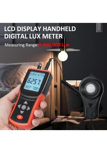 Dijital Lux Metre 400.000 Lux Dijital Lcd Cep Ölçer Lux/fc Tedbir Test Cihazı Illuminometre Sensör Fotometresi Tl-603
