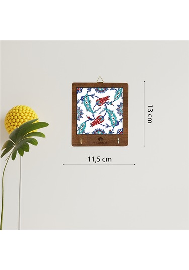 Anadoliamağazacılık Çini Serisi Lale Ve Sümbül Seramik Dekoratif Askılık Diğer