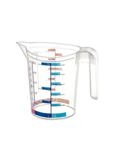 Büro Ev Ofis Mutfağı İçin 500ml Ölçekleyici Kapasiteli Ölçü Kabı Gri
