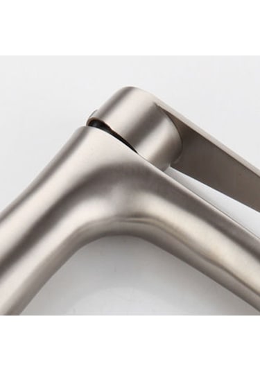 Xurunkeji Havza Lavabo Banyo Musluğu Tezgah Üstü Tek Soğuk Su Havza Musluğu Tuvalet Musluğu Paslanmaz Çelik Küçük Bel GÜMÜŞ