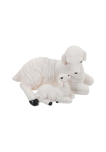 Ev Ve Bahçe İçin Sevimli Hayvan Reçine Heykel Minyatür Koyun Figü