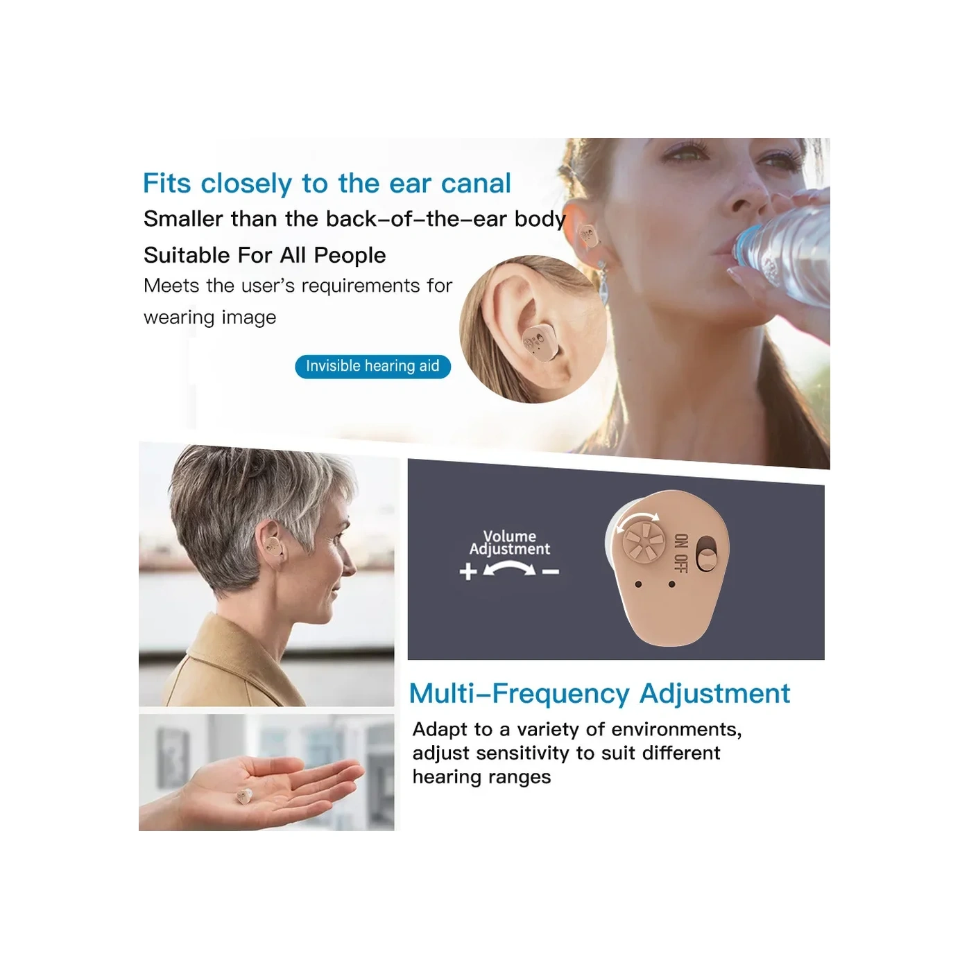 Şarj Edilebilir Pil İle Kulak İçi Mini Dinleme Cihazı Ses