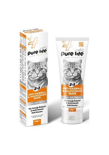 Pure Life Plus Kedi Tüy Yumağı Önleyici Multivitamin Macun 100 G