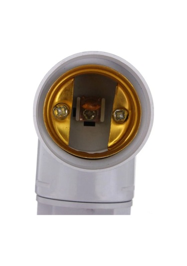 Konesam Beyaz E27 Ampul Tutucu, Islak Tutucu Pbt Malzeme, Bakır Metal, Led Adaptör Konvertörü Beyaz