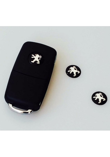 Peugeot Oto Anahtar 3M Metal Alaşım Logo 2Li Set
