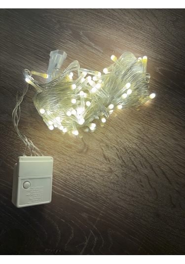 10m 100 Led Damla Uçlu Gün Işığı Şeffaf Kablo Çok Renkli