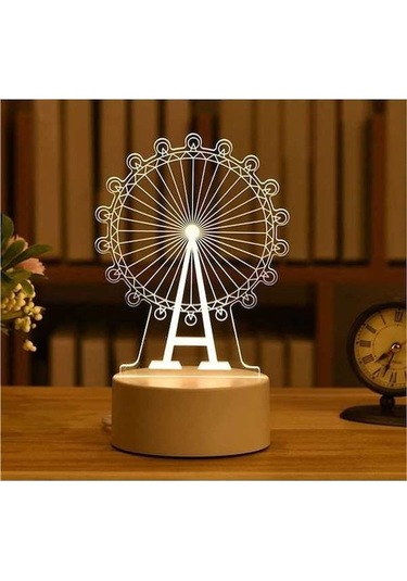 Dancemonkey 3d Lamba İçin Akrilik Usb Led Gece Işıkı Noel Partisi 2