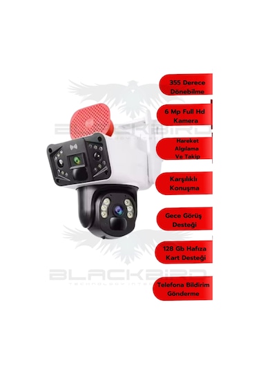 Okam-3915 Beyaz 6 Mp 4g Solar Dual Lens Alert Ptz Kamera
