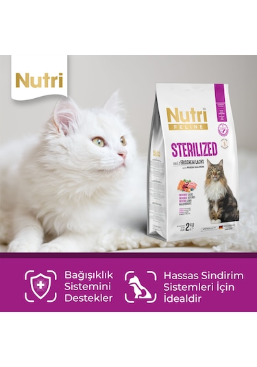 Nutri Feline Somonlu Kısırlaştırılmış Yetişkin Kedi Maması 2 KG