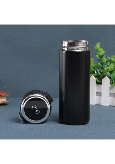 Siyah 304 Paslanmaz Çelik Akıllı Kupa Led Dokunmatik Sıçrama Küçük Taze Bir Bardak Hediyesi 320 Ml