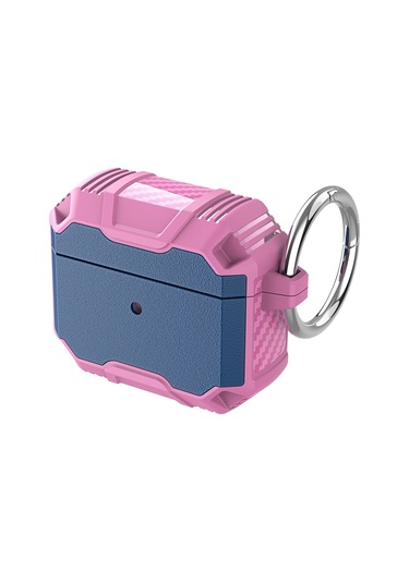 Kablosuz Kulaklık Tpu + Pc Airpods Uyumlu 3 İçin Kancalı Darbeye Dayanıklı Kılıf Lacivert Pembe Mavi