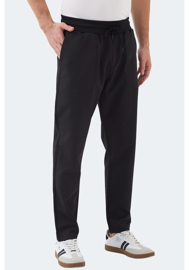Slazenger Manus Erkek Cepli Siyah Eşofman Altı Siyah
