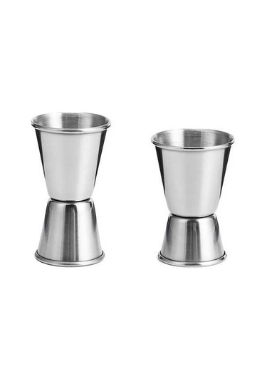 Wondernest Uçlu Paslanmaz Ons Ölçü Lichen Çift Çelik Bardağı, 2'li Paket