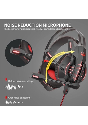 Ov-p20 Kulak Üstü Kablolu Kulaklık Mobil Ve Ps4 İçin Oyuncu Kulaklığı