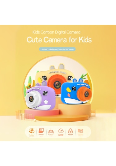 1080p Çocuk Dijital Kamera Çocuklar İçin Video Çift Lensli 2.0 İnç Ips 8x Zoom
