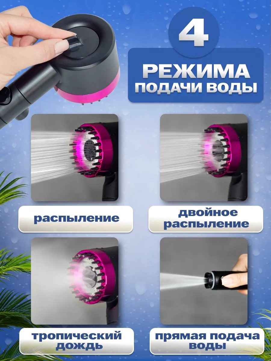 Behome Masajlı Hortumlu Duş Başlığı 246730258 Siyah