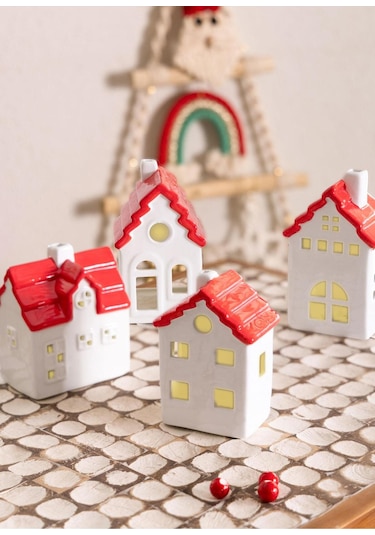 The Mia Dekoratif Led Işıklı Yılbaşı Evi 10x7x12 Cm Sus0117