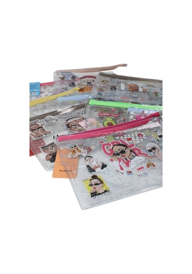 Vuki A4 Sulu Fermuarlı Şeffaf Dosya Vk-0073-09 Köpek