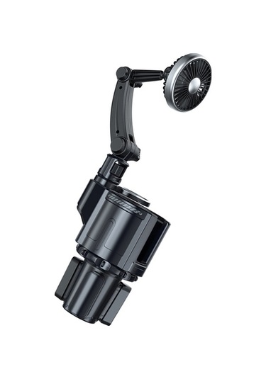 Pazly 12v/24v Araba Bardak Tutucu Fanlı - 3 Hızlı Ayarlanabilir Led Işıklı Genişleyici Taban Bardaklık