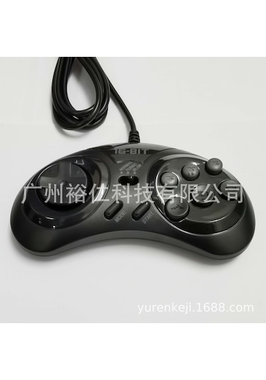 Yunboo Sega İçin 9 Pinli Siyah 16 Bit Oyun Kolu - Hızlı/yavaş Vuruş Fonksiyonu, Taşınabilir Oyuncu Kolu