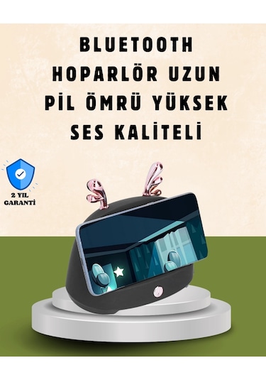 Kablosuz İndüksiyonlu Telefon Tutucu & Hoparlör Net Ses, Kolay Kullanım
