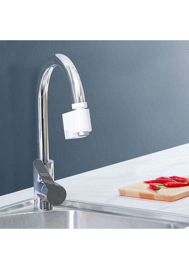 Lemestar Beyaz Akıllı Sensörlu Su Koruyucu - Yumruk Girişiyle Otomatik Su Akışı, 6 Ay Pil Ömrü, Mutfak/banyo Lavaboları İçin Kolay Kurulum, Taşma Korumalı Beyaz