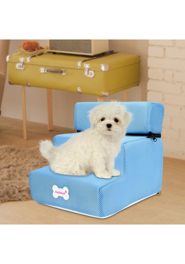 Homyl Kedi Rampa Merdiveni Evcil Hayvan Tırmanma Mavi-35cmx30cmx30cm