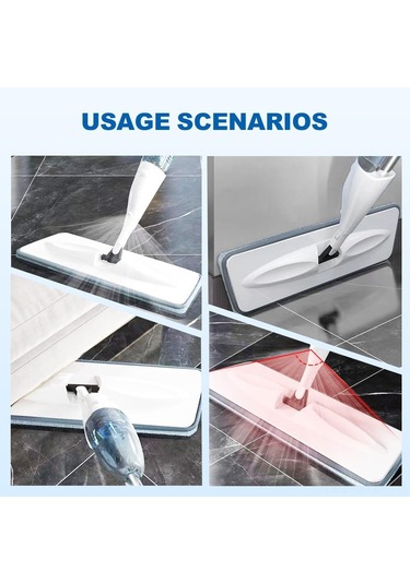 Symbee 360 Derece Döner Mikrofiber Sprey Mop - Islak/kuru Kullanım, 500ml Su Tankı, Kireç/tahta/zemin Temizliği, Saç Temizleyici Aleti