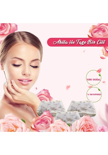 Akita Doğal Kampanya Güllü Sabun 100 G 3'lü