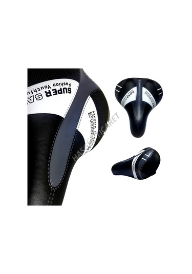 Hsgl Sl28 Spacial Full Yumuşak Konforlu Bisiklet Selesi Siyah-Gri