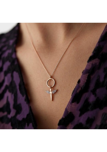 By Golden House Hoop Melek Kolye