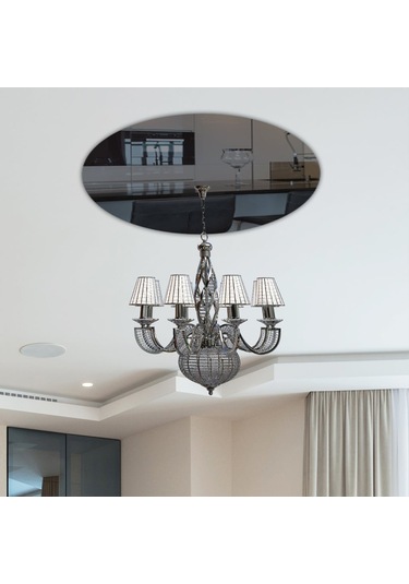 Ayna Avize Göbeği | Füme Ayna | Çap50Cm Füme