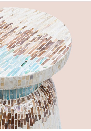 The Mia Sedef Tabure Yan Sehpa 38x40 Cm Tlc0103 Çok Renkli