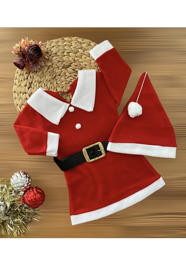 Pabbuc Welsoft Kemerli Yılbaşı Elbise Kırmızı