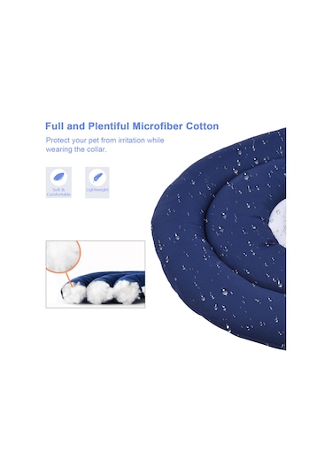 Geeroyoo Evcil Hayvanlar İçin Ayarlanabilir Su Geçirmez İyileştirici Boyunluk, Çiğneme Ve Tırmalamayı Önler, Lacivert, M Boy Mavi