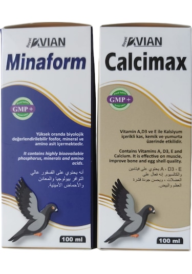 Royal İlaç Calcimax-Minaform 100 ML Kafes Kuşlarında Kabuk Ve Fosfor Desteği