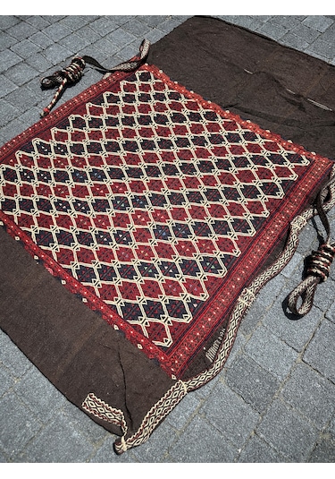 El Dokuma Yağcıbedir Antika Çuval Kök Boya Yün 75  x 120 CM