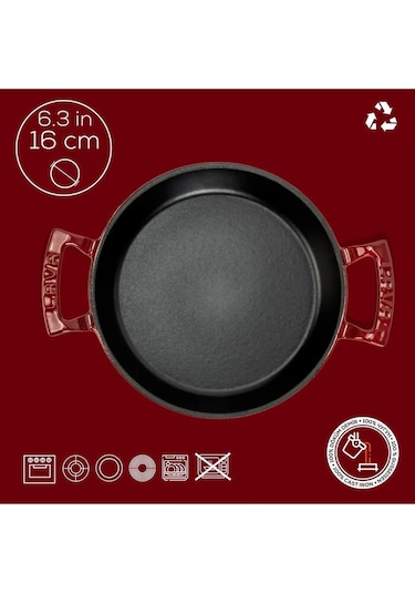 Lava Döküm Yuvarlak Sahan Döküm Demir Yekpare Çift Kulplu Çap Ø 1