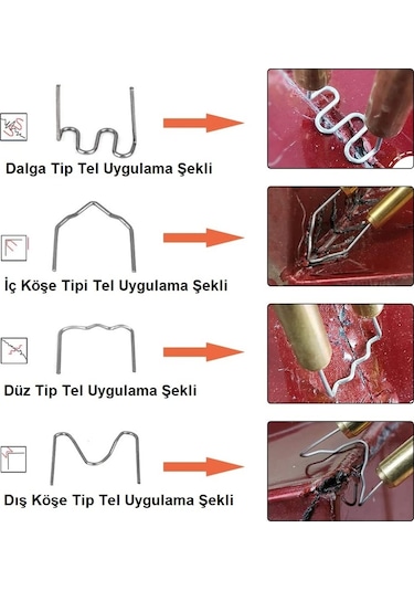 500 Adet Set Plastik Kaynak Zımba Teli