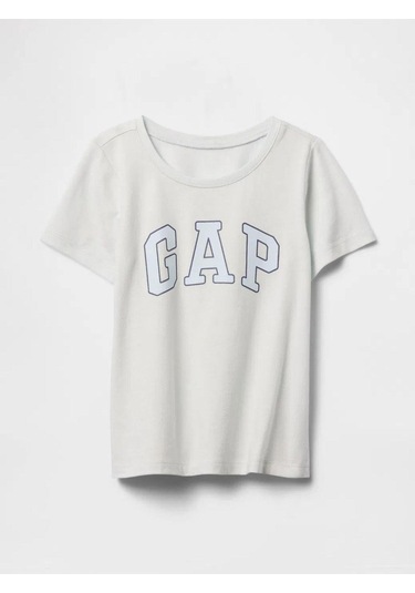 Kız Bebek Gap Logo Grafikli T-shirt Gri-5999 Gri