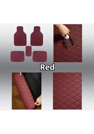 Sandwich Motion003 Audi S4 2017-2025 Kırmızı Premium Pvc Oto Paspası - Elmas Desenli Dayanıklı Otomobil İçin