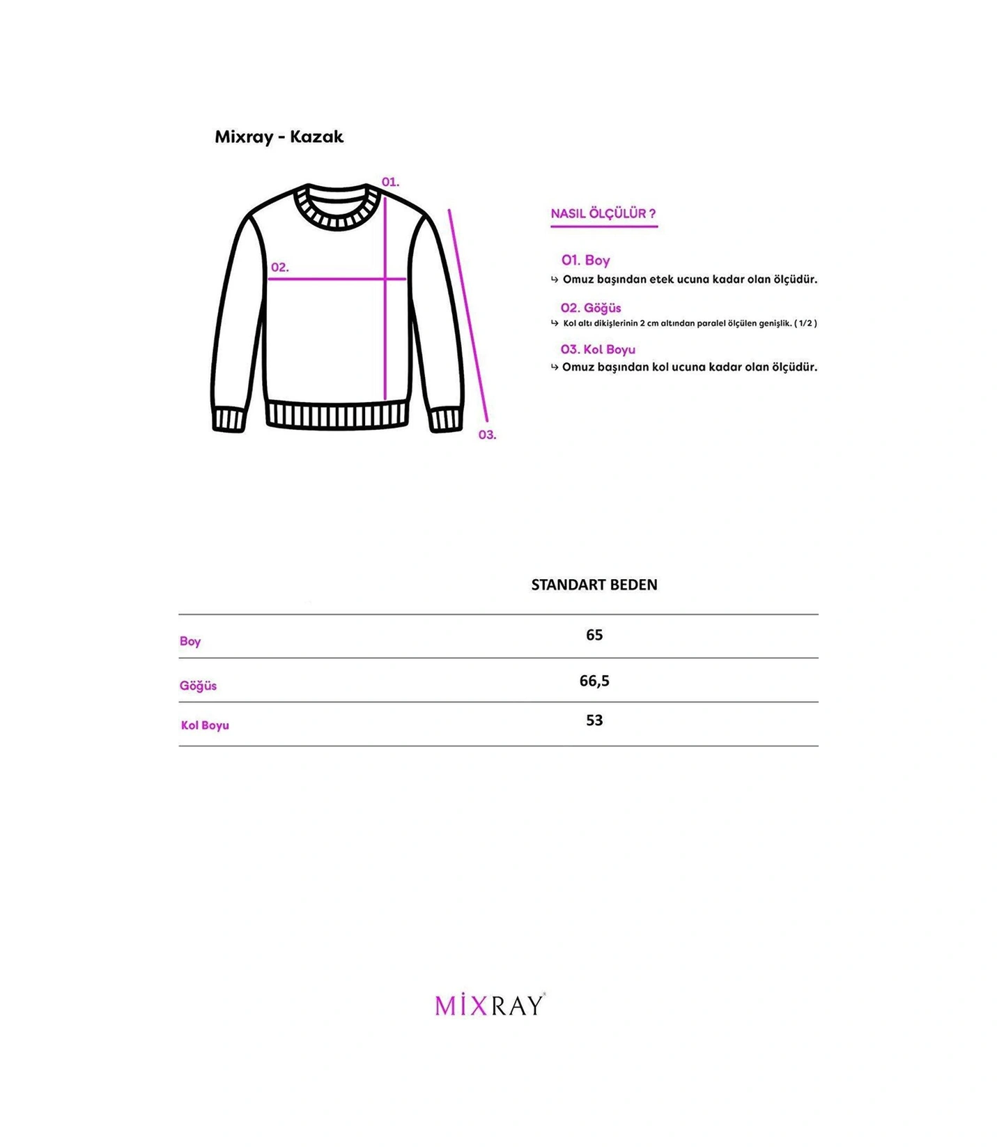 Mixray 6913 Kadın Salaş Yumuşak Dokulu Oversize Triko Kazak Pembe