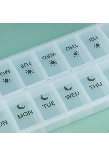 Suntek 14 Bölme Hap Düzenleyici 7 Gün Cep Çantası Seyahat Diğer